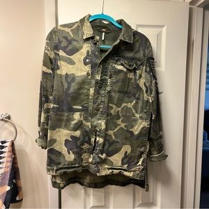 Free People Embellished Military Jacket. Size Small.